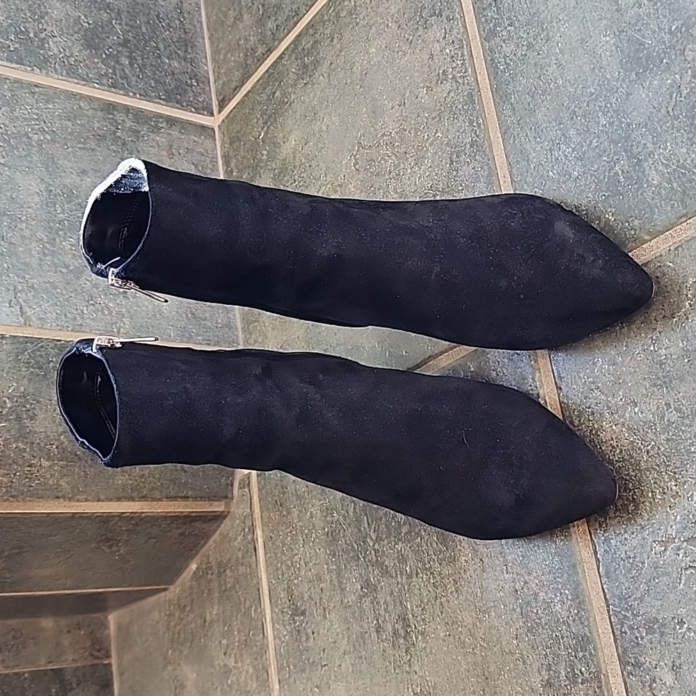 Sam Eldeman Black Suede Booties - image 2